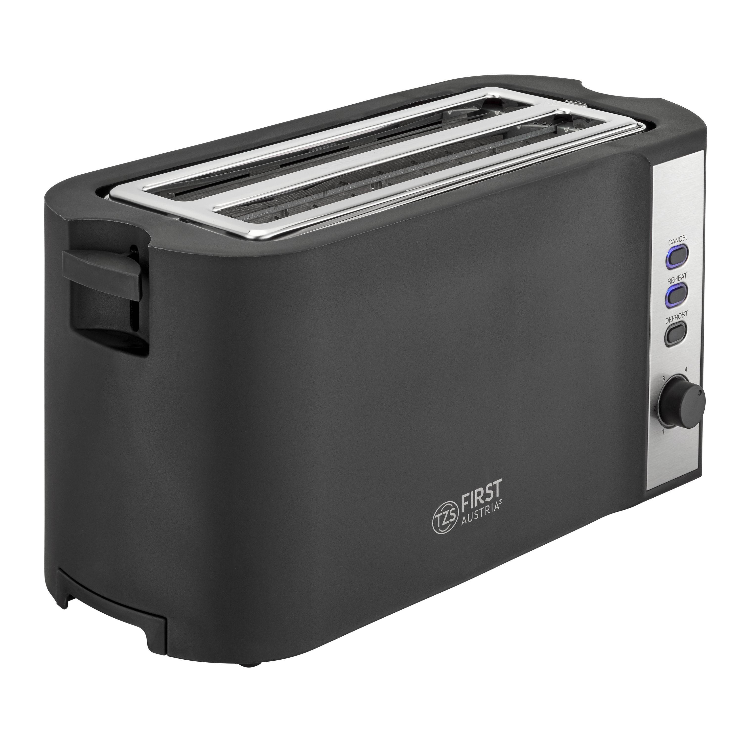 Toaster | 4 Scheiben | 1250W | Schwarz